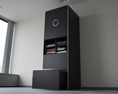 Laundroid摺衣櫃外形簡約時尚。網圖