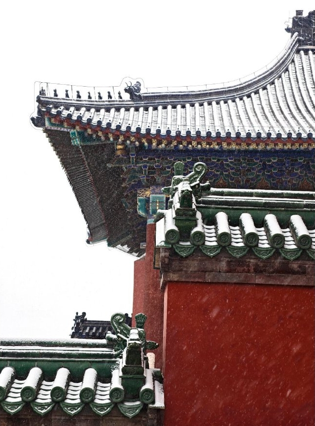 北京下雪。 微博@愛吃西瓜的彭彭 北京下雪。 微博@愛吃西瓜的彭彭