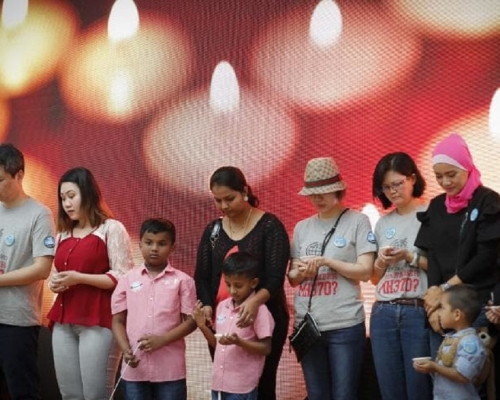 马航「MH370」客机失踪4周年死者家属悼念。AP图片