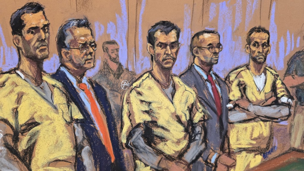 「淫魔兄弟」塔爾、奧倫、阿隆現身法庭進行審前程序。 路透社