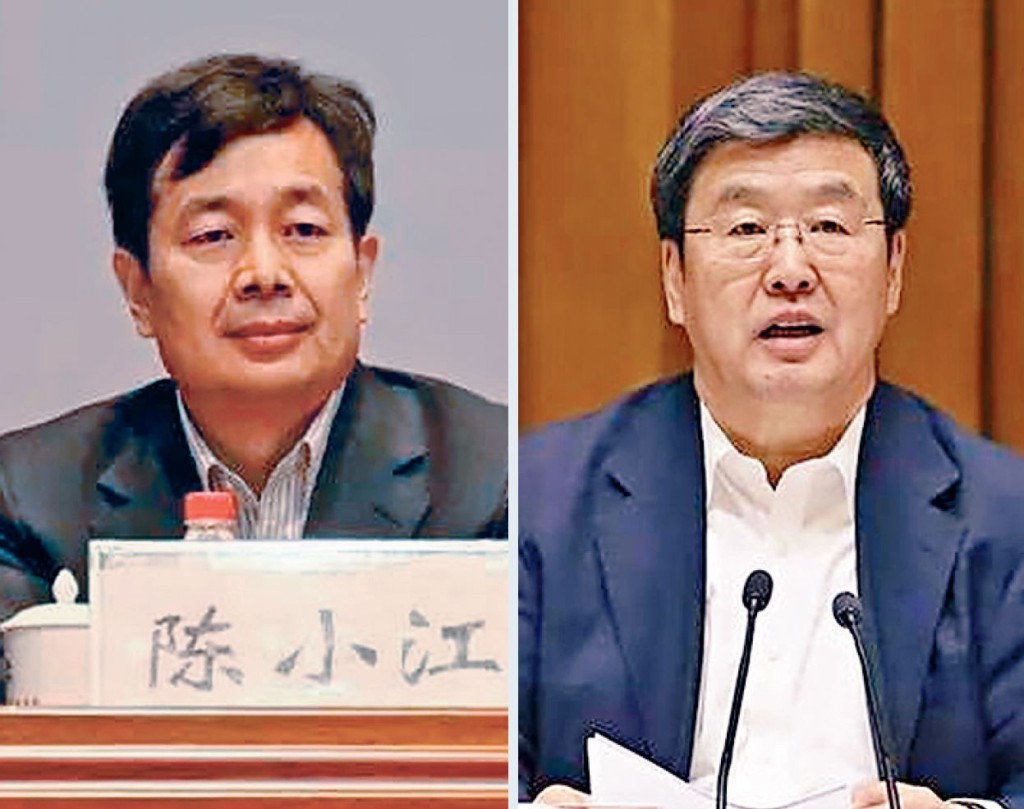 陳小江（左）接替巴特爾（右）任國家民委黨組書記。