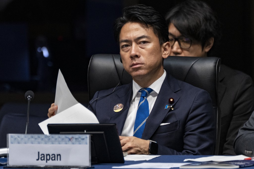 日本農相小泉進次郎。法新社 日本農相小泉進次郎。法新社
