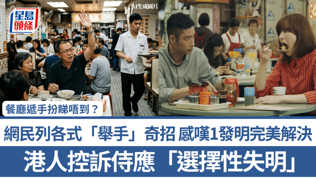 餐廳遞手扮睇唔到？港人控訴侍應「選擇性失明」網民列各式「舉手」奇招 感嘆1發明完美解決