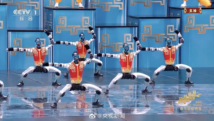 中國機械人去年秧BOT今年武BOT。 央視