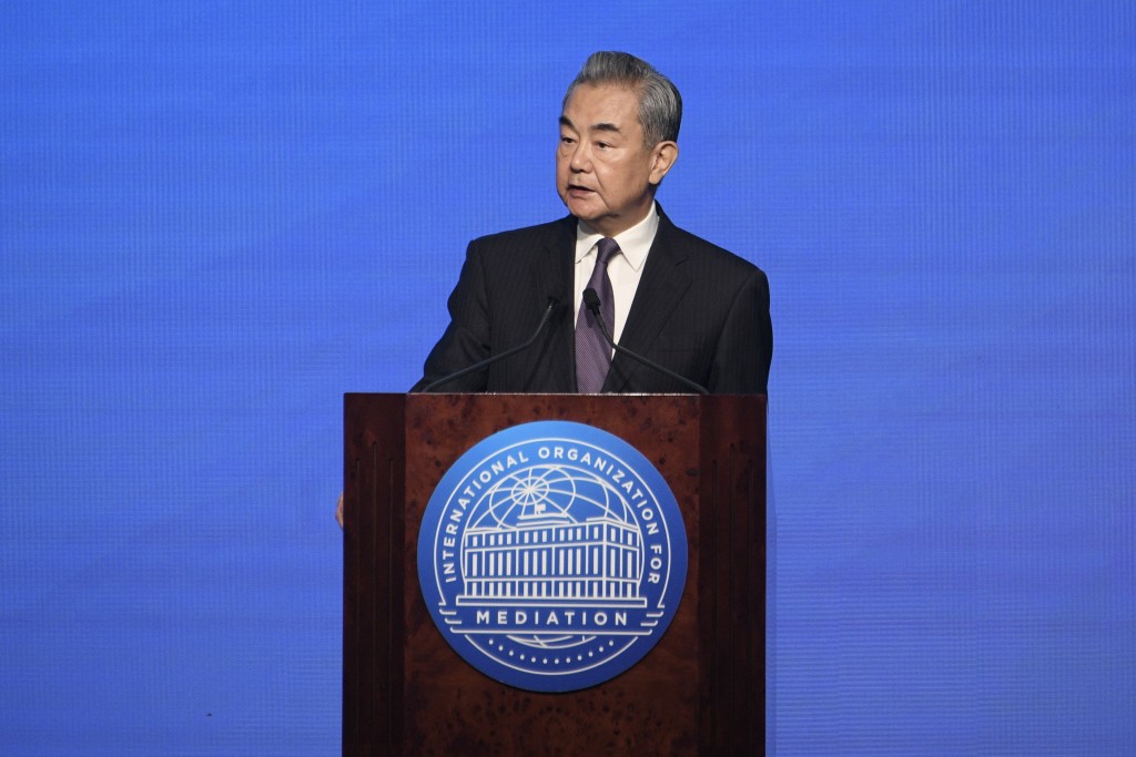 王毅又指，國際調解院可增強南方國家在全球治理中的發言權。陳浩元攝