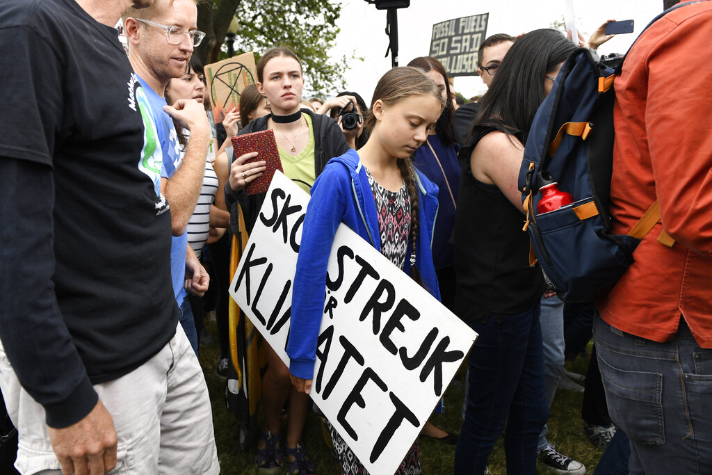 瑞典环保少女通贝里。AP
