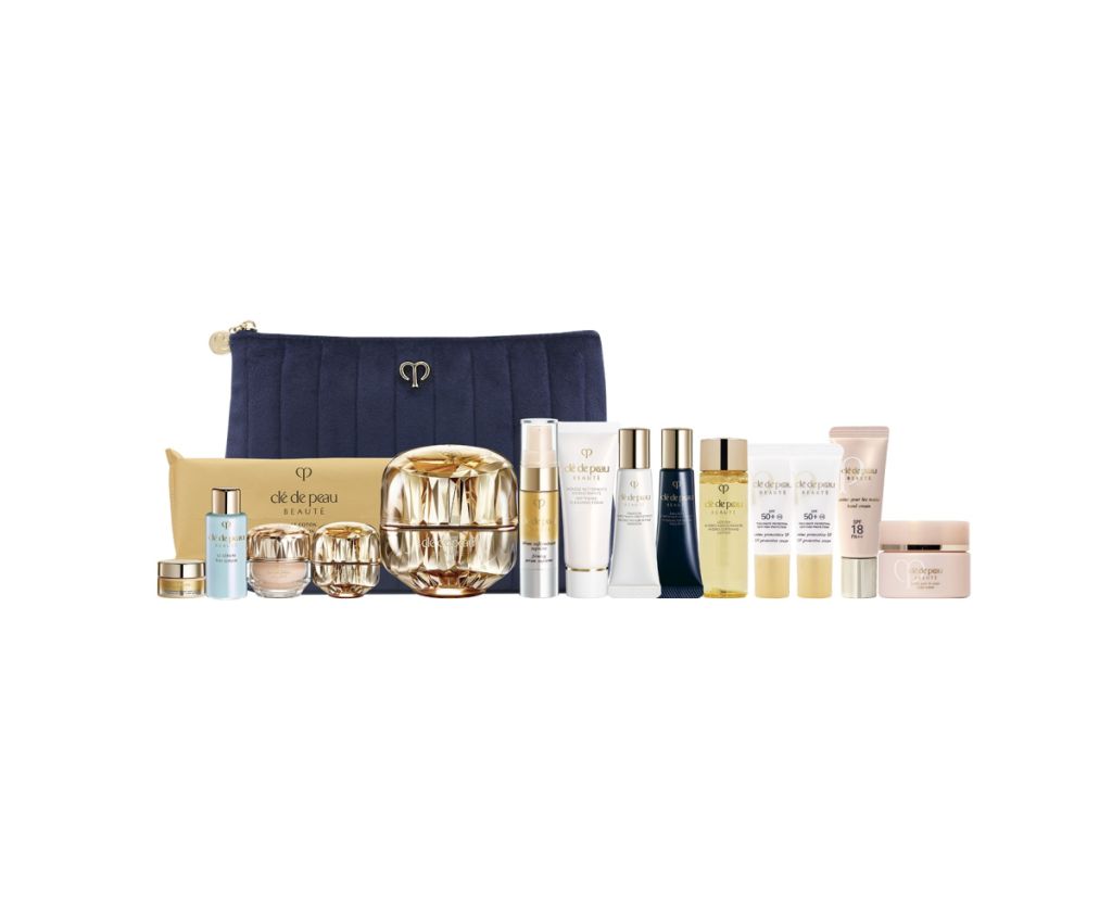 CLÉ DE PEAU BEAUTÉ - 臻緻再生高效面霜套裝 $6,000 （原價$9,170 - 34%OFF）：臻緻再生高效面霜 50ml & 5m、鉑鑽柔膚潔面泡沫 20ml、鉑鑽凝亮柔膚水 30ml、鉑鑽日間防曬活膚乳液SPF25 PA+++ 12ml、鉑鑽夜間修護乳液 12ml、盈亮緊緻乳霜 30ml、亮白活膚護手霜 15ml 、高效緊緻精華 9ml、全效修護細胞防曬乳霜SPF50+ PA++++ 8ml x 2、煥活細胞精華 7ml、高效煥活眼霜 2ml、臻緻精華修護粉底SPF25 PA++ O10 3ml、化粧棉 14片、優雅化粧袋