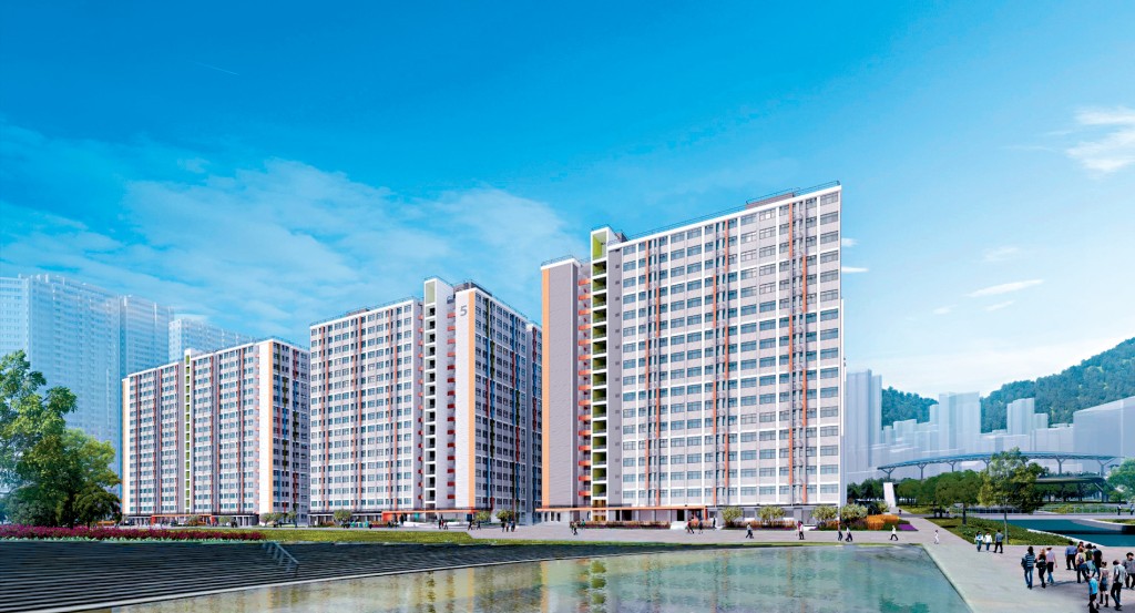 启德世运道（第二期）「简约公屋」项目构思图，该项目第一阶段申请提供约3180个单位。