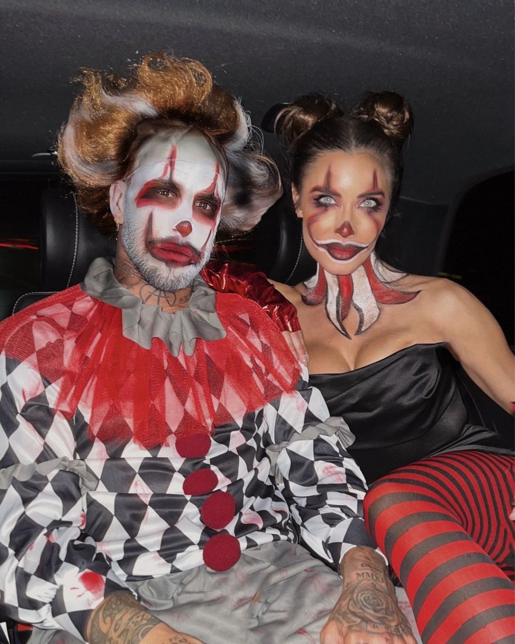 巴黎聖日耳門中堅沙治奧拉莫斯與名模妻子露芘奧的裝扮則以小丑為主題，從前者上載的影片可見，二人的化妝更由露芘奧親自一手包辦，拉莫斯甚至戴上假髮，製作認真。IG圖片