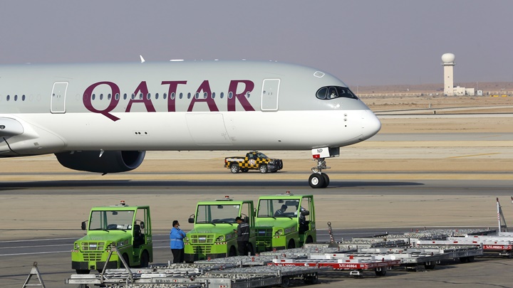 卡塔爾航空排第五位。AP圖片