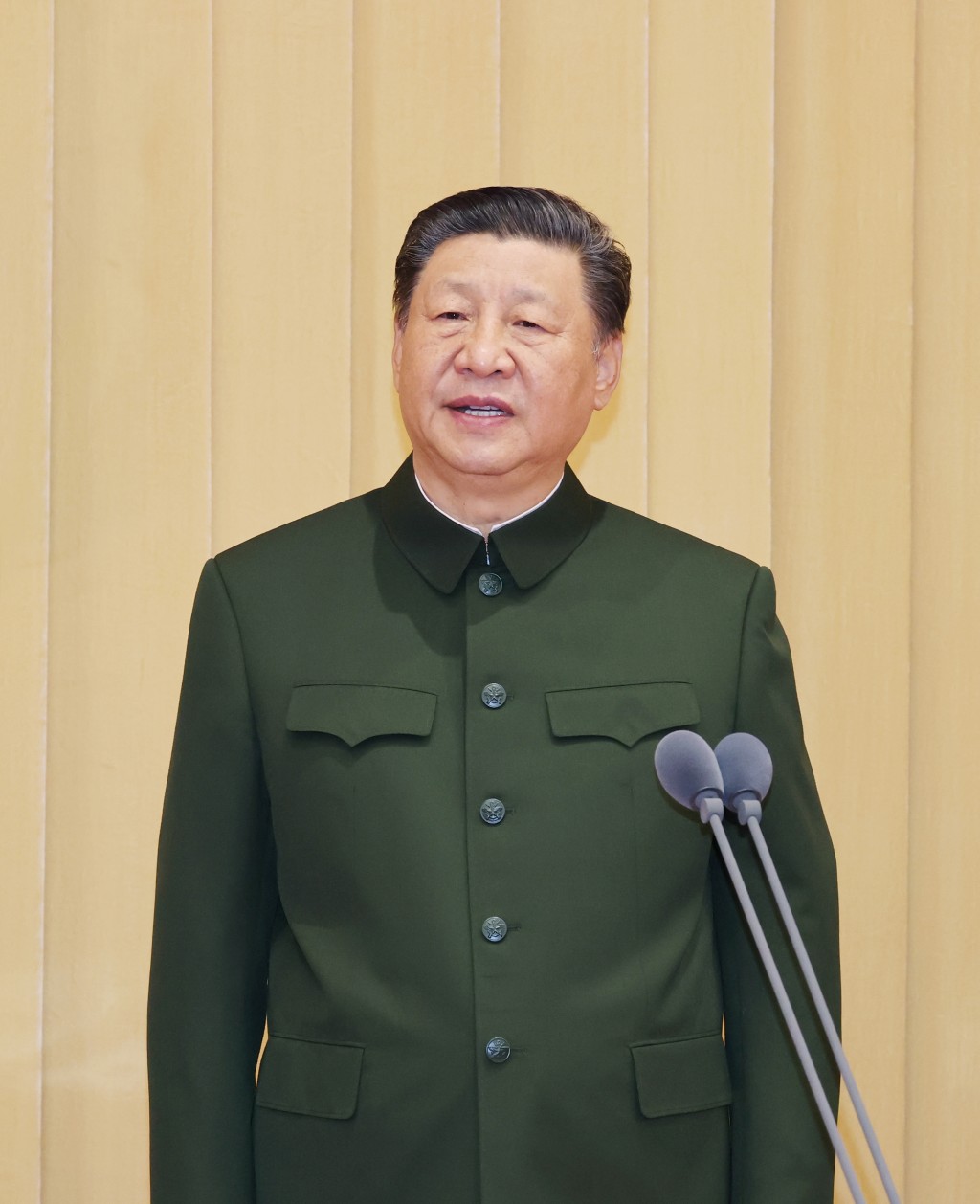 中國人民解放軍信息支援部隊成立大會在北京八一大樓隆重舉行。中共中央總書記、國家主席、中央軍委主席習近平致訓詞。 新華社