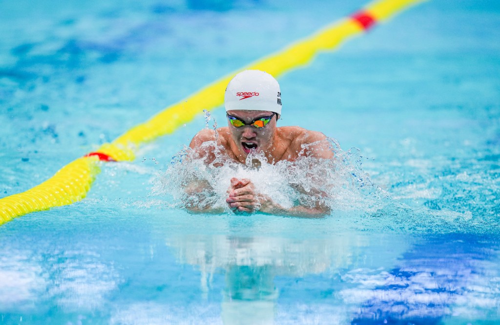 汪順助浙江隊斬獲男子4*100米接力冠軍。新華社