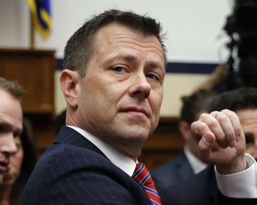 曾發出反特朗普短訊的FBI高層斯特爾佐克(Peter Strzok)於上周五 (10日) 被革職。AP圖片