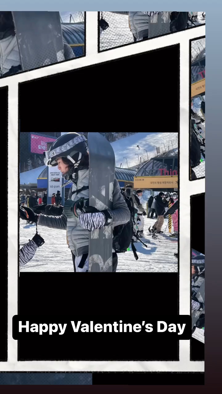 張栢芝滑雪度假為兒子拍下不少照片記念。