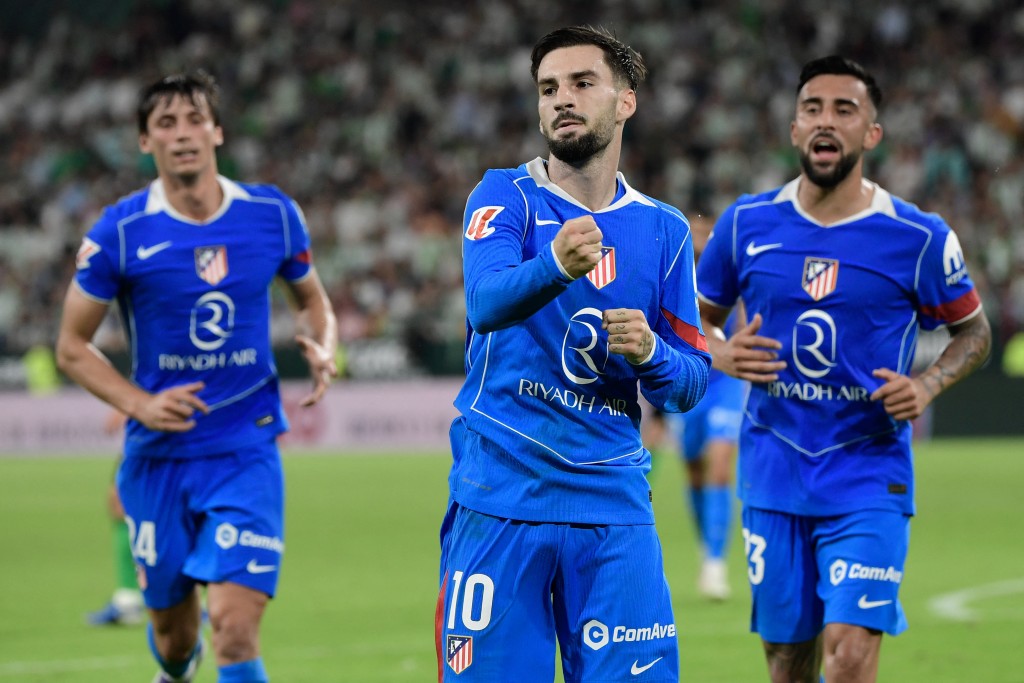 阿歷斯巴爾拿取得今季首個入球。法新社 阿歷斯巴爾拿取得今季首個入球。法新社