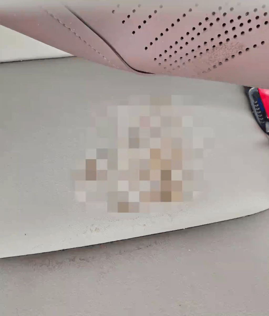 無品順風車乘客偷偷在後座大便,留下排泄物痕跡在座位上。 無品順風車乘客偷偷在後座大便,留下排泄物痕跡在座位上。