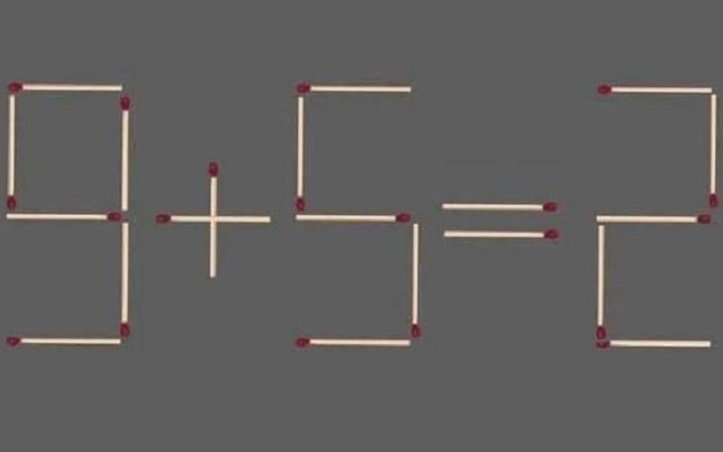 用火柴砌成的一條數學題，考起不少網民。