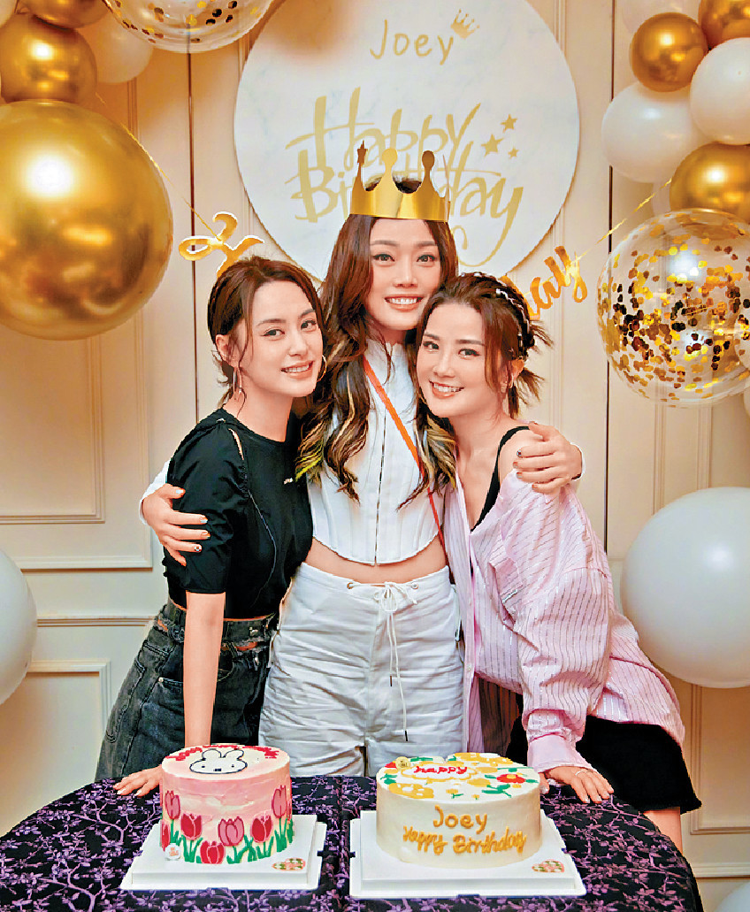 ■Joey感謝阿Sa和阿嬌倦極亦要為她慶生。
