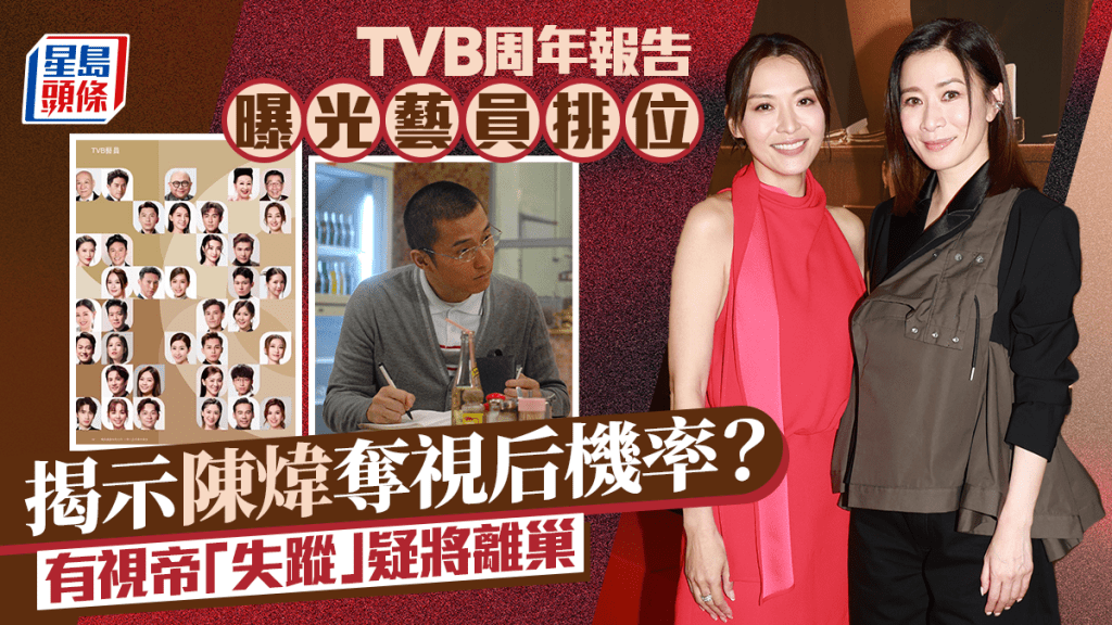 TVB周年報告曝光藝員排位揭陳煒奪視后機率？陳豪高海寧靠邊站  有視帝「失蹤」疑將離巢