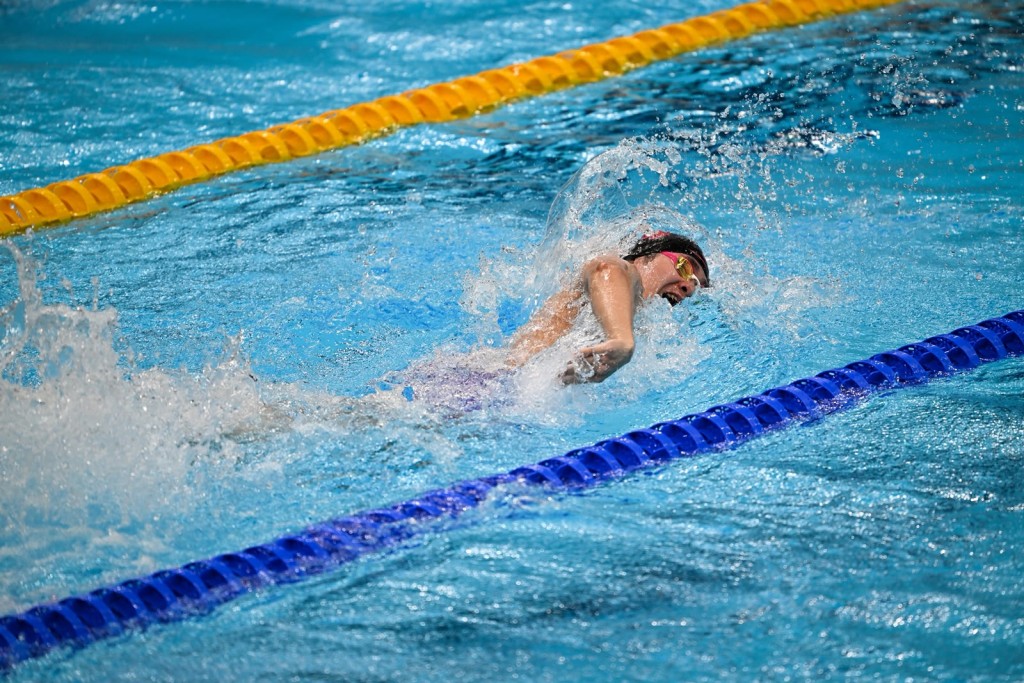 男子4×200米自由泳接力初賽:關子博、賴敬和、盧梓森、王一舜。劉駿軒攝 男子4×200米自由泳接力初賽:關子博、賴敬和、盧梓森、王一舜。劉駿軒攝