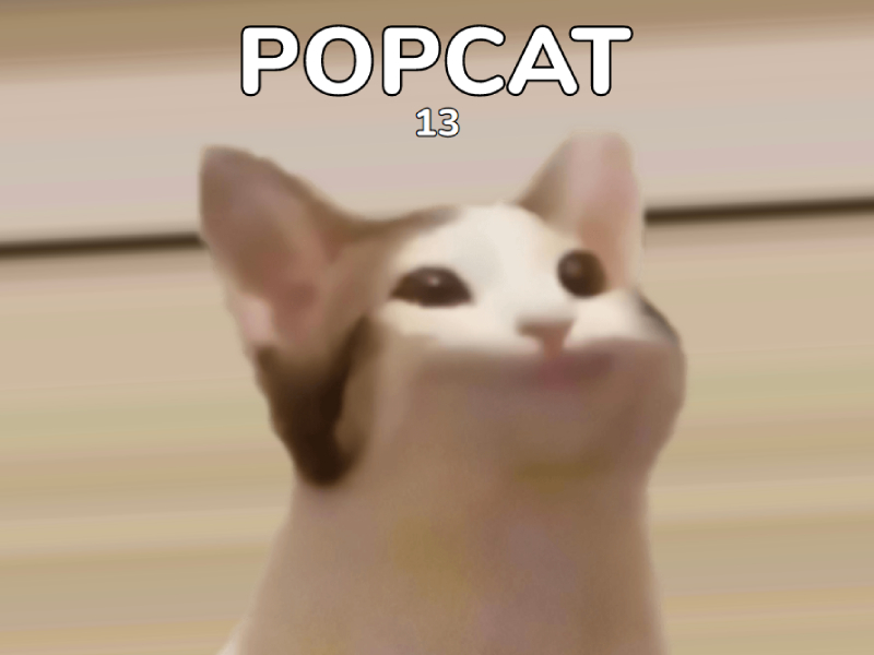 一款名為「POPCAT」的網頁小遊戲,近日與全球範圍掀起狂熱。網上圖片