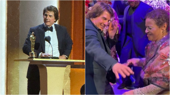 汤告鲁斯从影50年首夺「奥斯卡荣誉奖」 颁奖礼前晚出席派对风骚跳舞