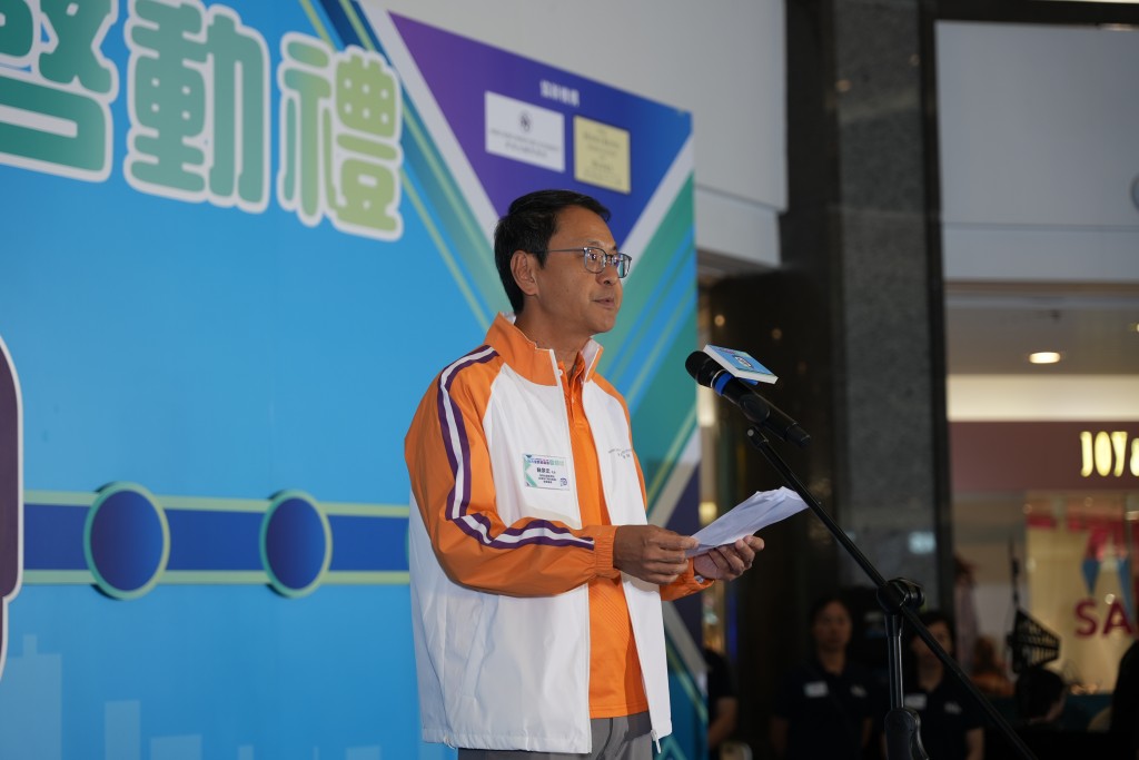 香港金融管理局助理總裁（法規及打擊清洗黑錢）陳景宏在啟動儀式上致辭。