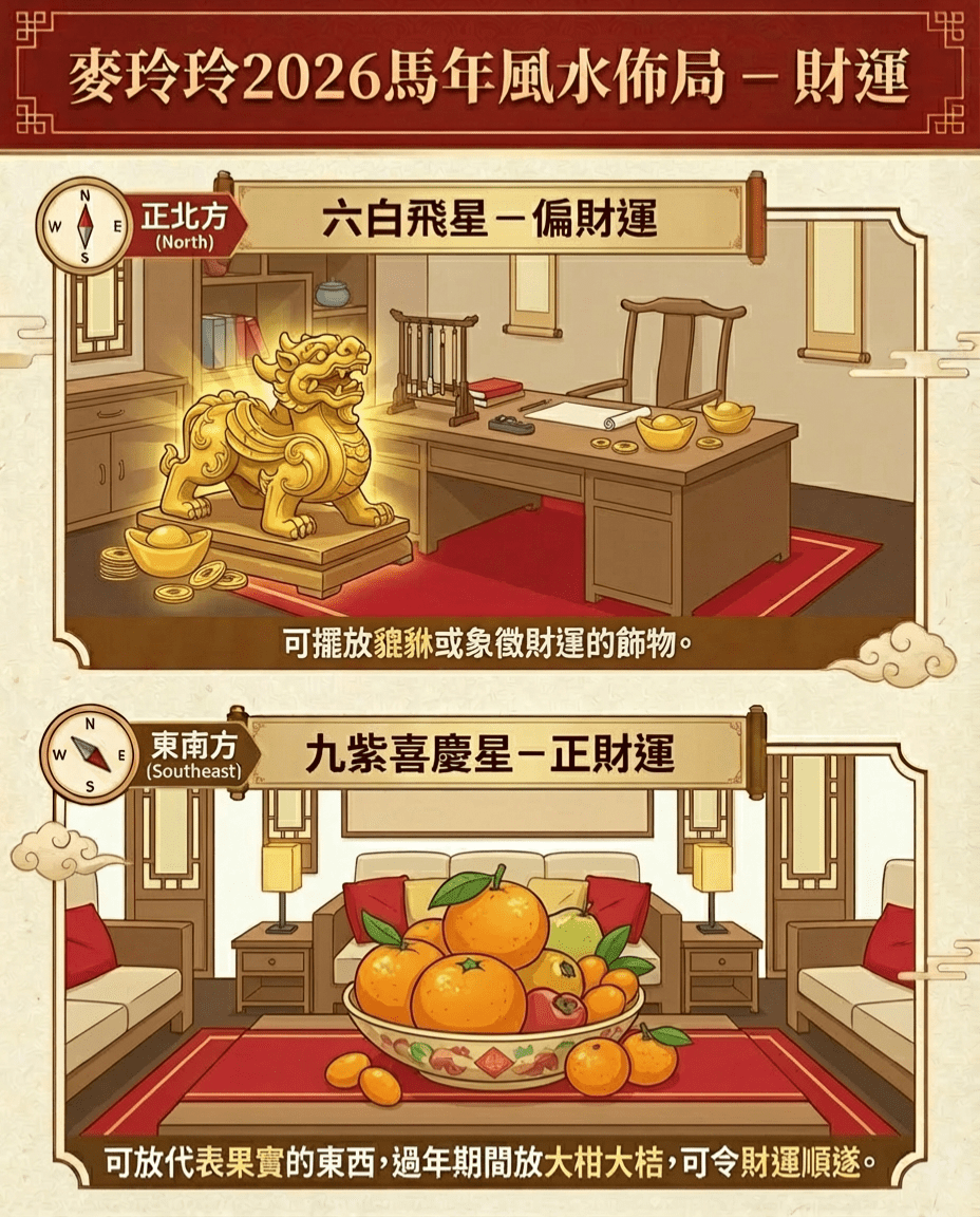 麥玲玲2026馬年風水佈局 - 財運 麥玲玲2026馬年風水佈局 - 財運