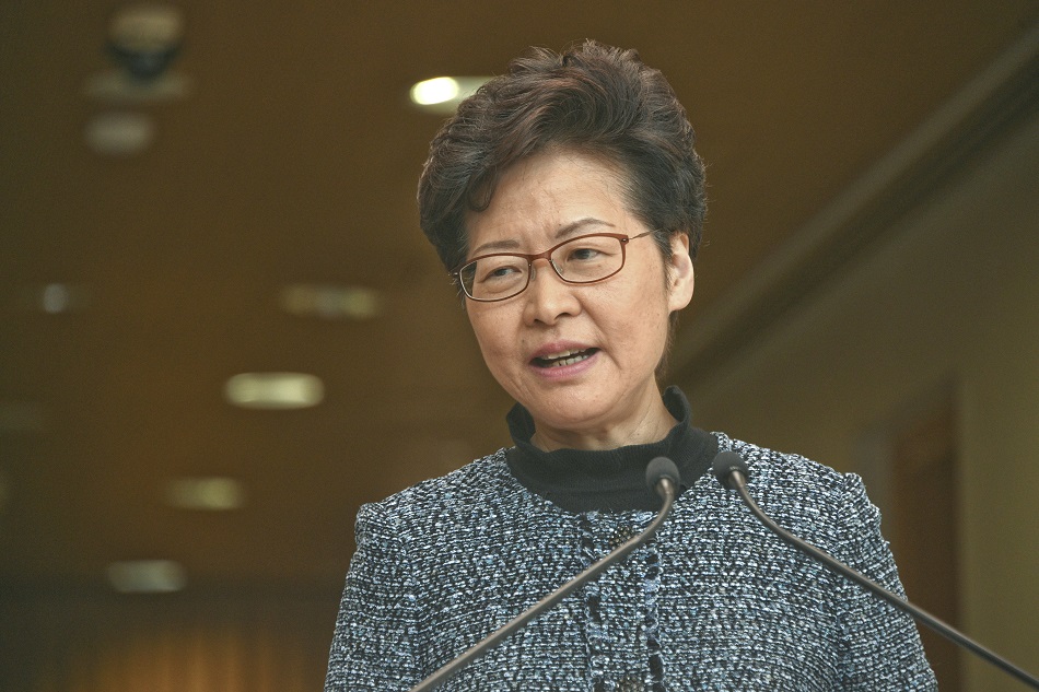 林鄭月娥呼籲市民投票。資料圖片