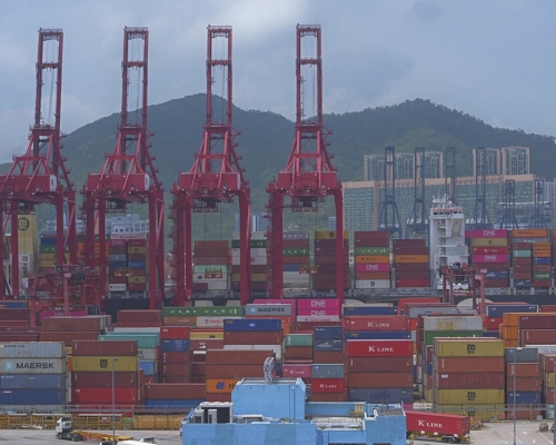 2021年1月商品整體出口價格按年下跌0.4%。資料圖片