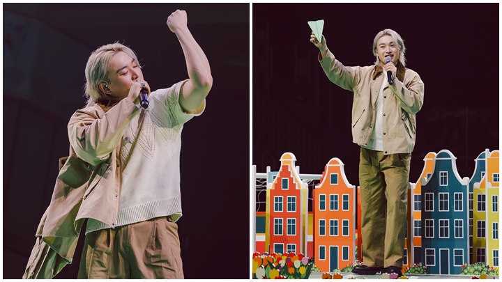 Jer晒麒麟臂兼摺紙飛機許願  走出「城堡陣」向粉絲送花