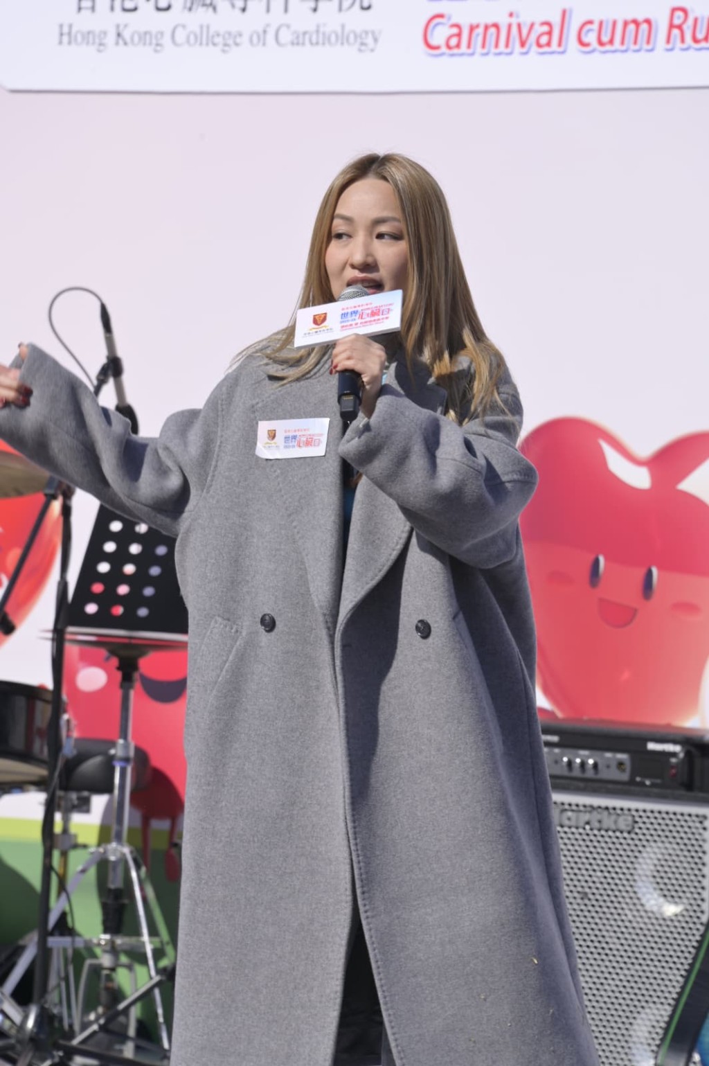鄭融現身「世界心臟日2025-26健心跑暨健康嘉年華」。 鄭融現身「世界心臟日2025-26健心跑暨健康嘉年華」。
