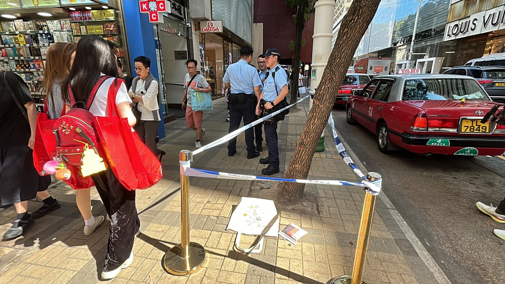 警方封鎖現場調查。林思明攝 警方封鎖現場調查。林思明攝