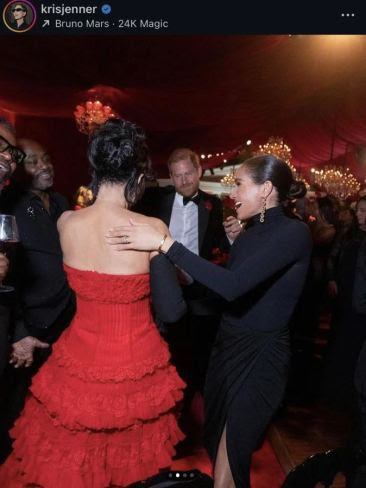 壽星Kris亦在IG大晒與哈里夫婦共舞的照片，但現時已刪圖。