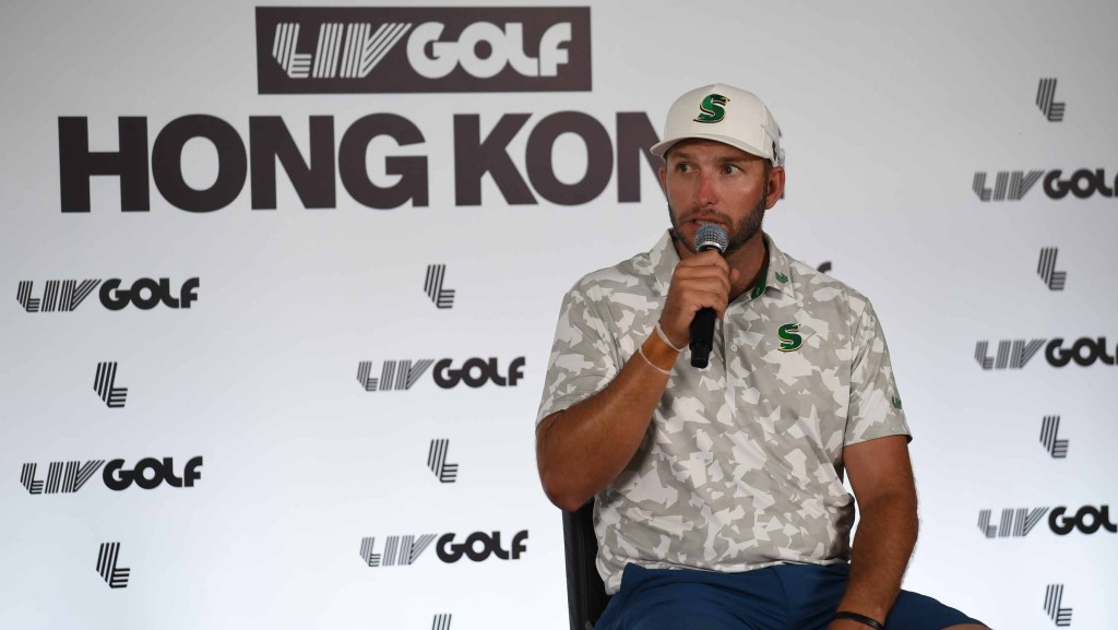 LIV Golf香港站開鑼,保美斯特雙料領先,個人賽及團體賽都排第1。 吳家祺攝
