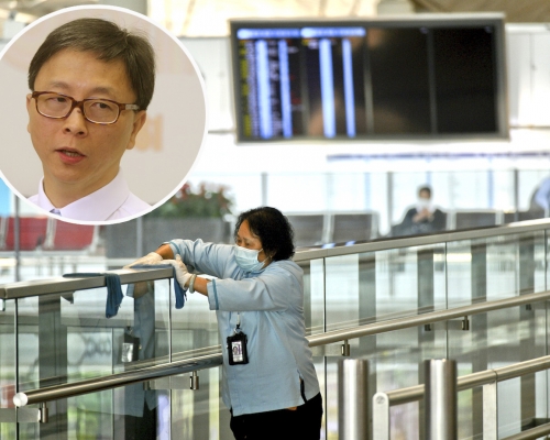 何栢良說,機場是重要的疫情防守地點。 資料圖片