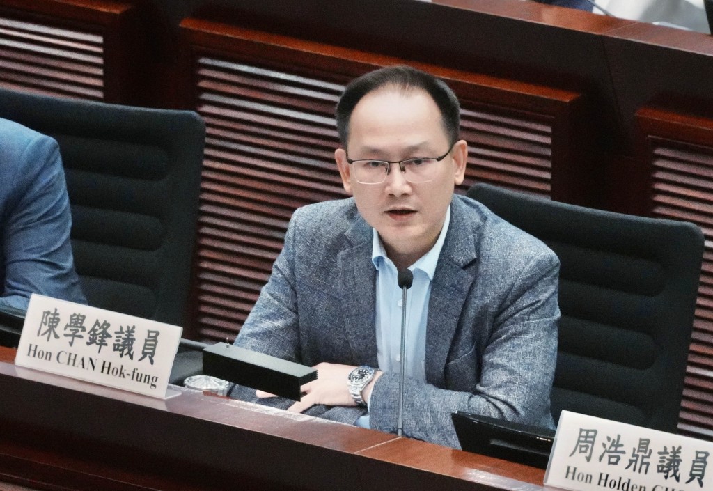 民建聯議員陳學鋒。 民建聯議員陳學鋒。
