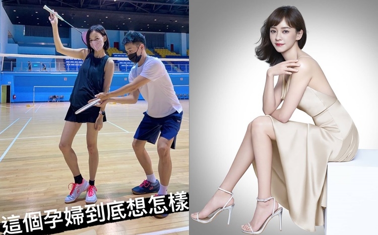 上月宣佈懷上第二胎的陳意涵,昨日透露自己去咗打羽毛球。