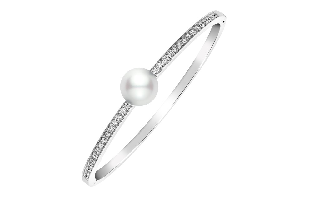 Mikimoto Ruyi Collection 18K白金配日本Akoya珍珠及鑽石手鐲。