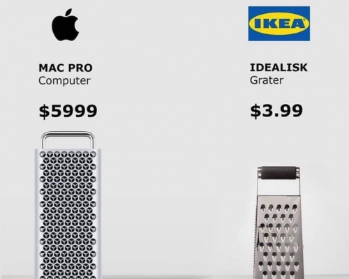 全新一款的 Mac Pro被指外型像刨食物的刨磨器。　網上圖片