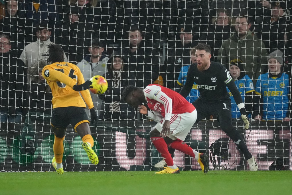 沙卡打破15場入球荒。美聯社