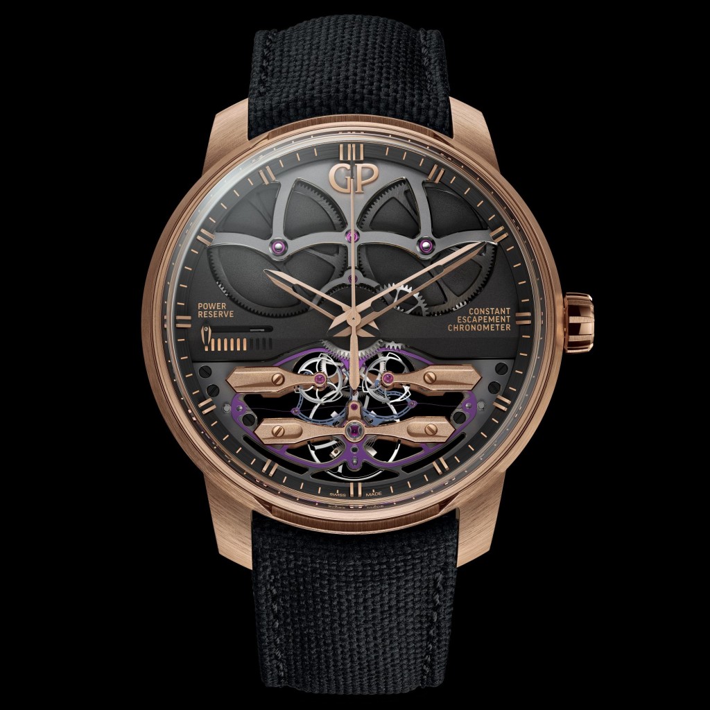 Girard-Perregaux Neo Constant Escapement,表壳:45mm玫瑰金/ 机芯:GP09200-2680手上链/ 售价:$804,000。 Girard-Perregaux Neo Constant Escapement,表壳:45mm玫瑰金/ 机芯:GP09200-2680手上链/ 售价:$804,000。