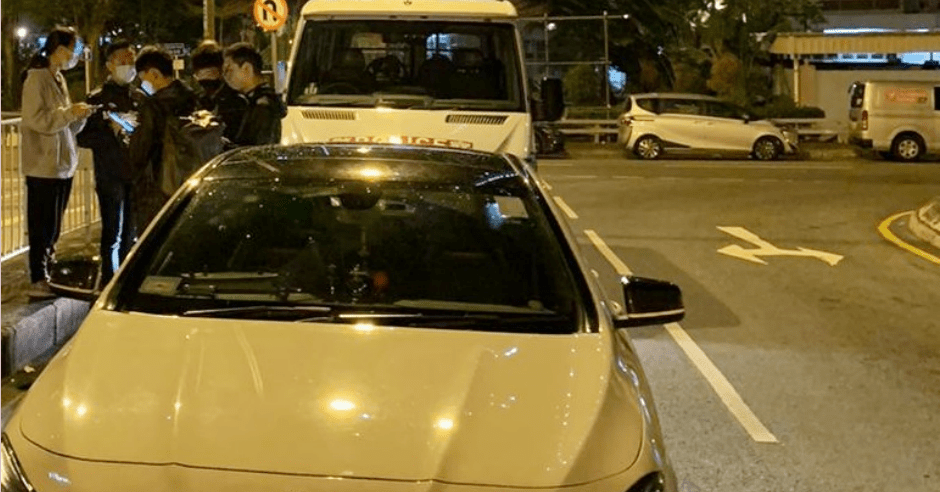 警方於馬鞍山截毒品快餐車。警方圖片