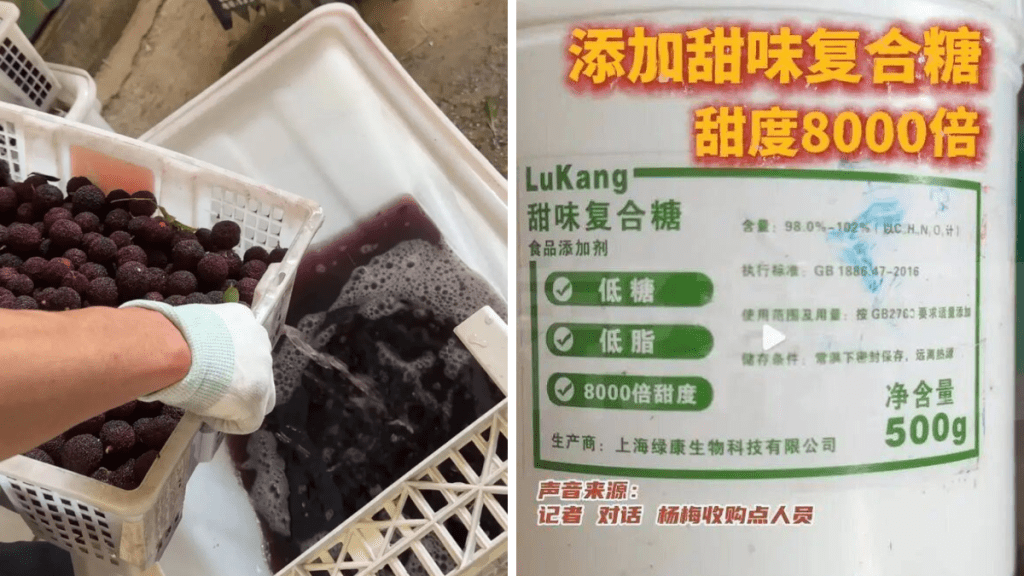 內地「毒楊梅」違規添加 8000倍甜味劑防腐劑 可傷神經肝腎  工人自爆不敢吃  即睇4大食用指引