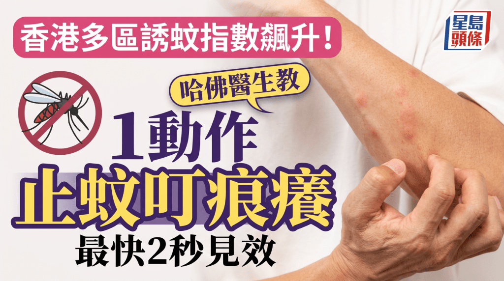 香港多区诱蚊指数飙升！哈佛医生教1动作止蚊叮痕痒 最快2秒见效