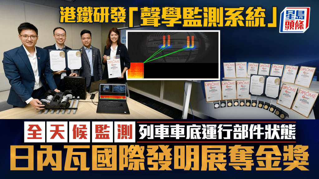 港鐵研發「聲學監測系統」  全天候監測列車車底運行部件狀態  於日內瓦國際發明展奪金獎