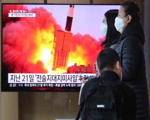 南韓電視台報道北韓今晨再次發射不明飛行物。AP