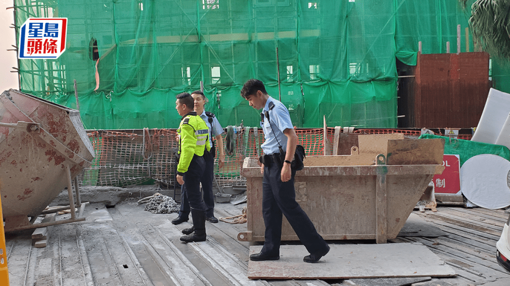 山頂一個建築地盤發生工業意外。