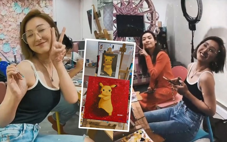 高海寧畫得好靚但畫少條尾;穿小背心的她與李佳芯長袖衫成強烈對比。