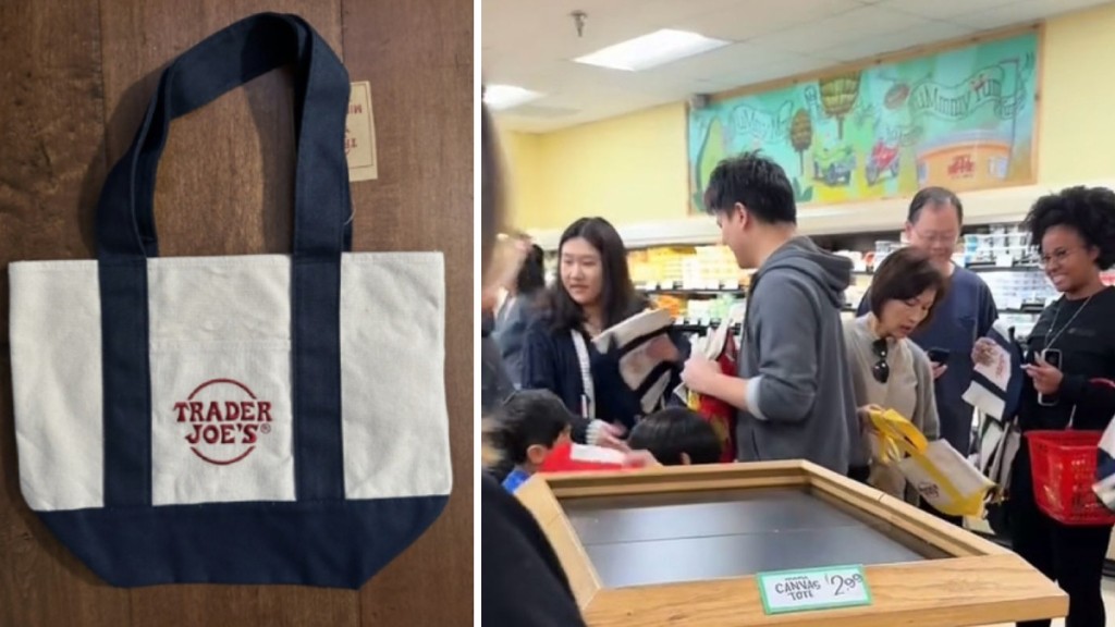 美國民眾瘋搶Trader Joe's迷你環保袋。